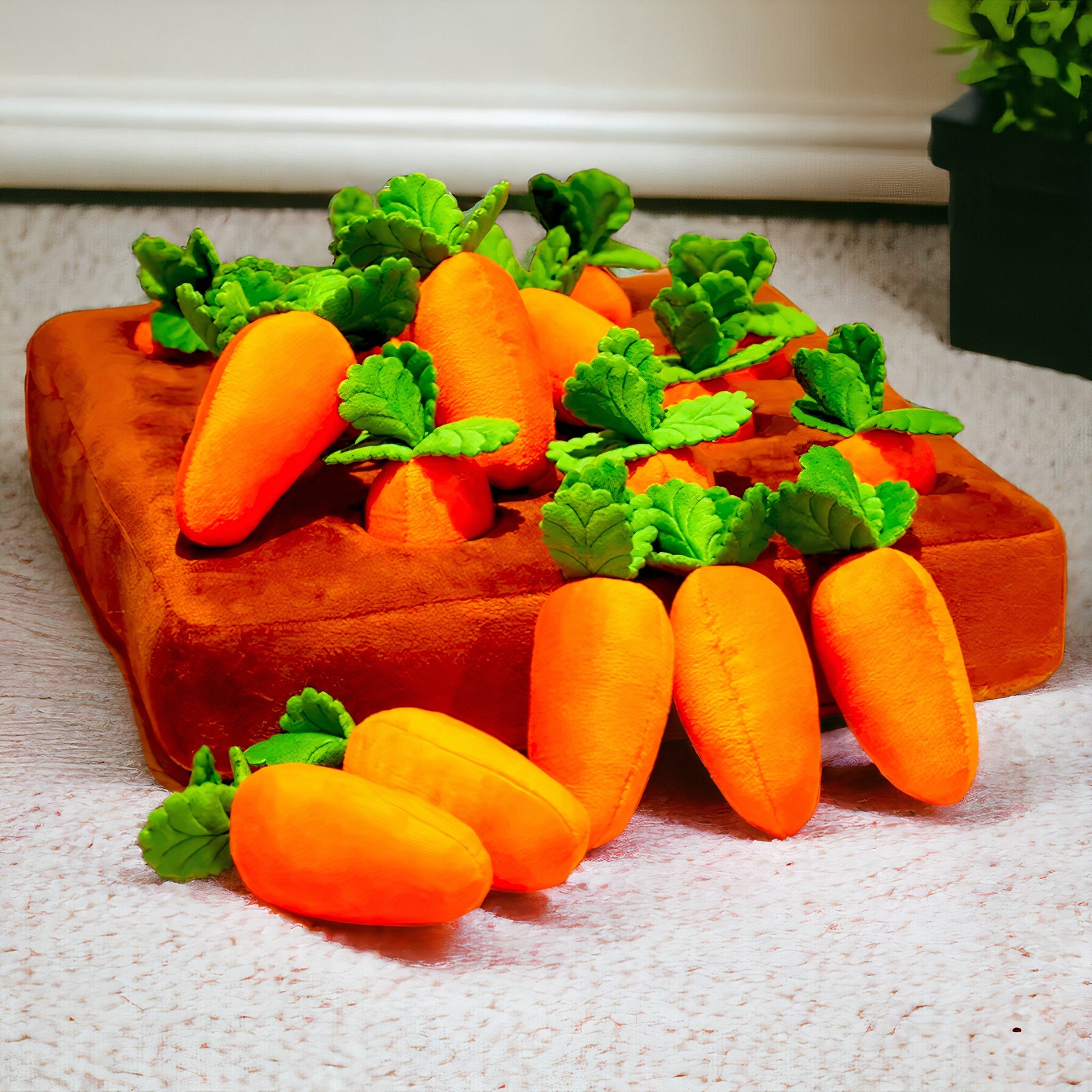 Interactive Snuffle Dog Toy Carrot Snuffle Mat Sniffing Toy for Dogs