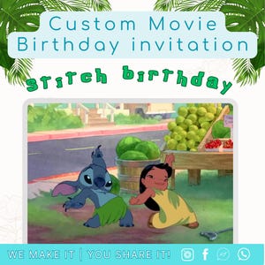 Custom Stitch Birthday Video Invitation – Custom Digital Movie + Printable Invite for Magical Kids’ Parties