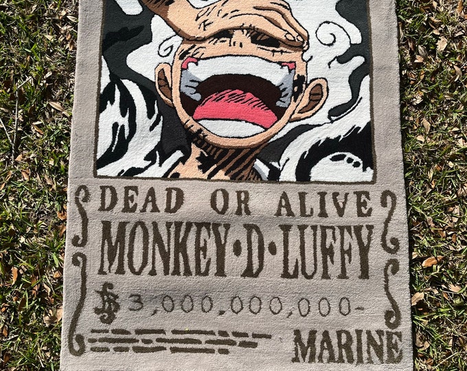 One Piece Tufted Rug | Luffy Rug | Gear 5 | Anime Rug - Etsy