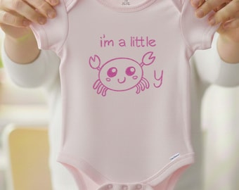 Crab Graphic Gerber Onesie: Beach Baby Outfit, Coastal Gift