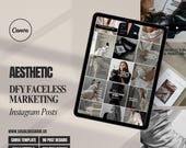 Faceless Instagram Post Templates: 90 Canva Business Coach Posts (Editable)