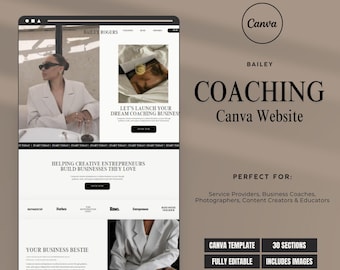 Coaching Website Template: Canva Website Design