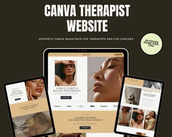 Therapist Website Template: Boho Coaching Website (Canva)