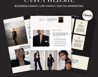 Bloom Coaching Website Template: Minimalist Canva Sales Page (Digital Download)