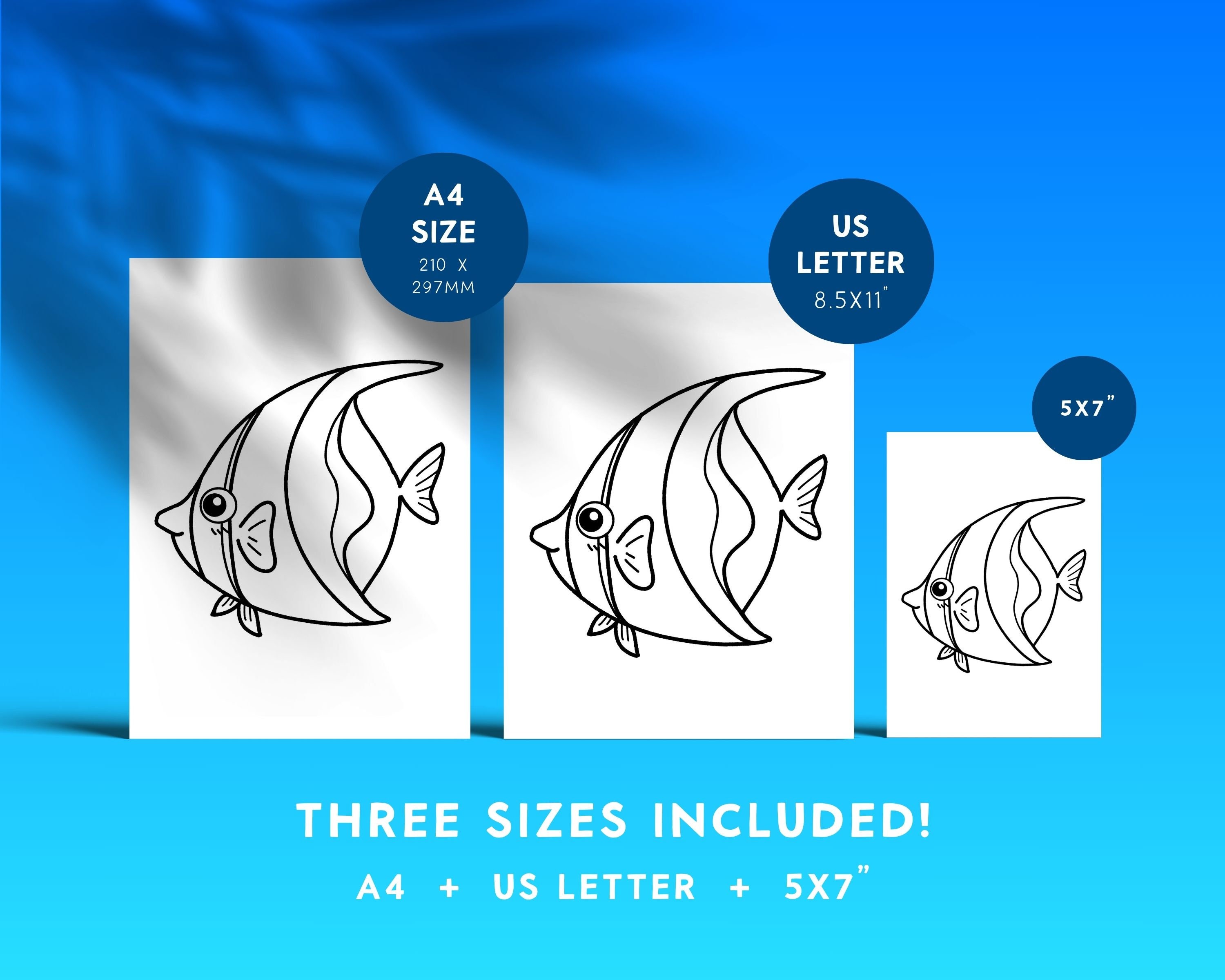 Sea Life Printable Coloring Pages. Kids Underwater Animals Coloring Pages Printable Activity ...