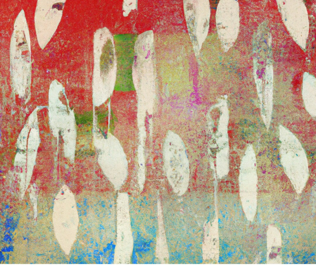 Japandi Wall Art Printable Abstract Art With a Shade of Red, A Fusion ...