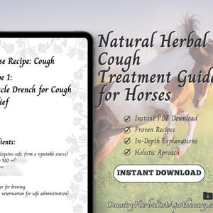 Natural Herbal Cough Treatment Guide for Horses - Digital PDF Download