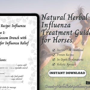 Natural Herbal Influenza Treatment Guide for Horses - Digital PDF Download