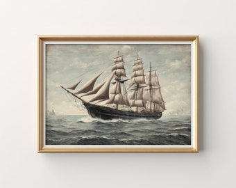 Antique   アンティーク  帆船   絵画   スペイン  レア Antique アンティーク 帆船 絵画 スペイン レア Antique