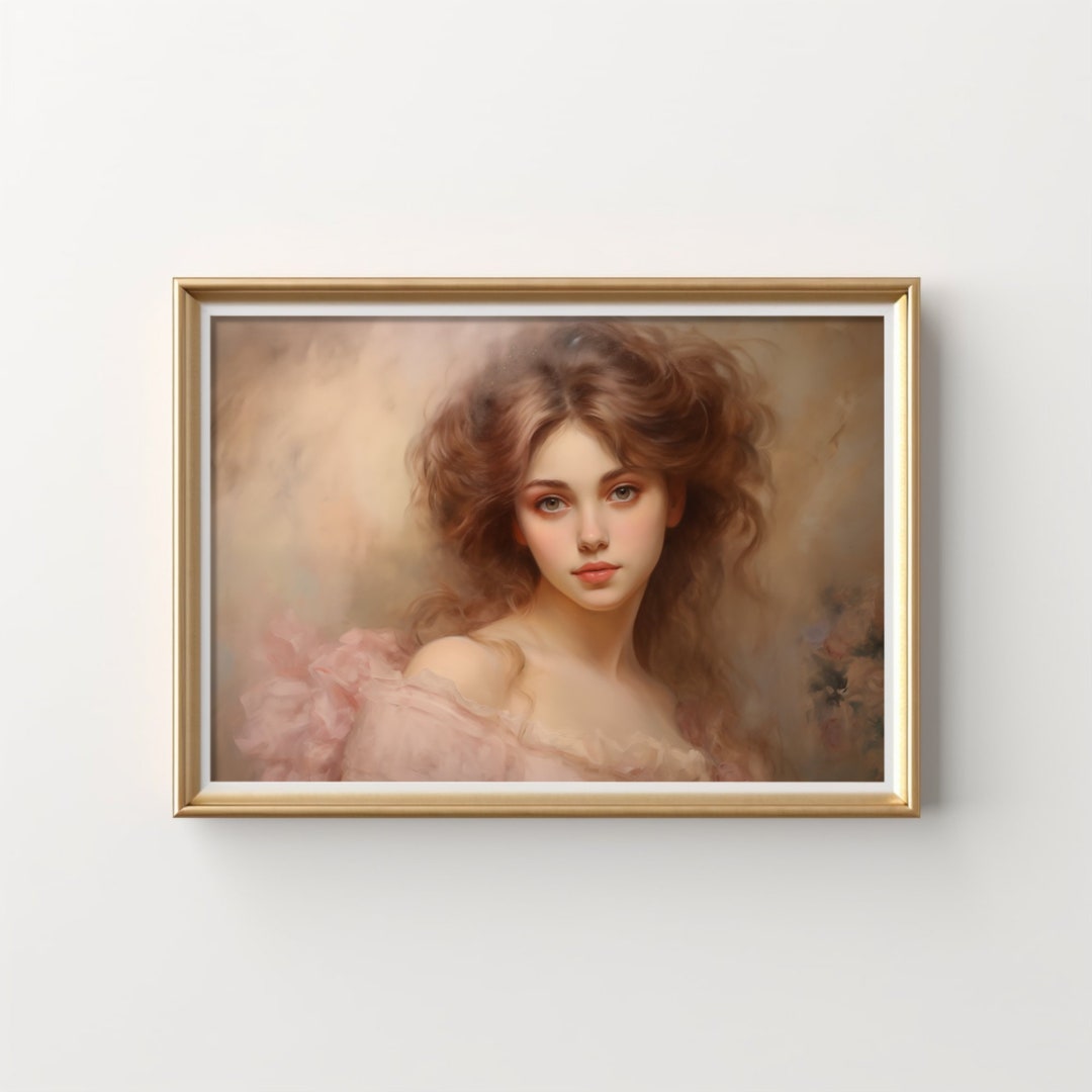 Romantic Victorian Lady Portrait, Vintage Inspired Fine Art Print ...