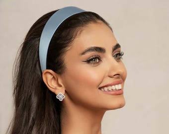 Satin Headband for Women Comfortable Handmade Grosgrain Lining