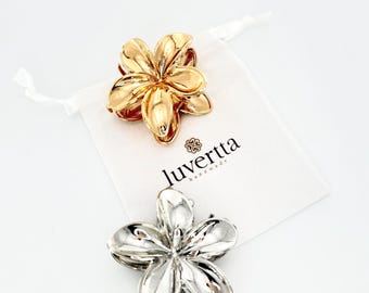 Gold Flower Hair Claw: Minimalist Hair Clip for Women