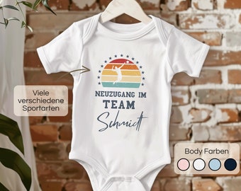 Babyromper Sportteam | Volleybal, voetbal, voetbal, handbal | Baby bodysuit gepersonaliseerd | Geboortecadeau | babycadeau 2024