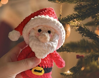 Santa Amigurumi Crochet Pattern: Christmas Decoration (English PDF)