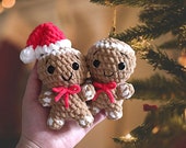 Gingerbread Crochet Pattern - Christmas Amigurumi Plushie (English PDF)