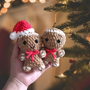 Gingerbread Crochet Pattern - Christmas Amigurumi DIY -Mini Gingerbread Plushie - Christmas Crochet Pattern - English PDF
