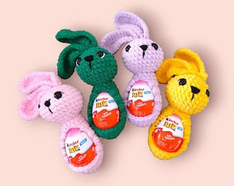 Crochet Easter Egg Bunny Pattern: Easter toy (English PDF)