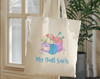 Funny Knitting Tote Bag: Sarcastic Yarn Storage - Gift for Knitter