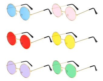 Retro kleine runde Hippie Brille | UV-Sonnenbrille