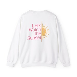Let's Watch the Sunset-tröja med rund halsringning