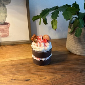 Cake Delight: Handcrafted Cake Shaped Soy Candle - Perfect for Birthdays Valentines Day Special Gift Dessert Candles Food Candle