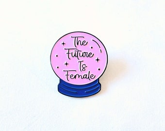 The Future Is Female” Pin – Feminist Enamel Lapel Pin, Equality Jewelry, Women’s History Vote Pin, Pink Enamel Pin Gift for Activists