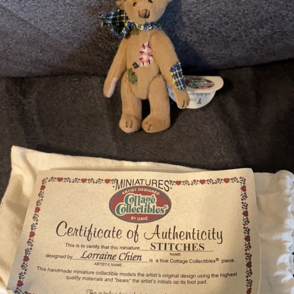 Ganz Cottage Collectibles Stitches Bear CC7002