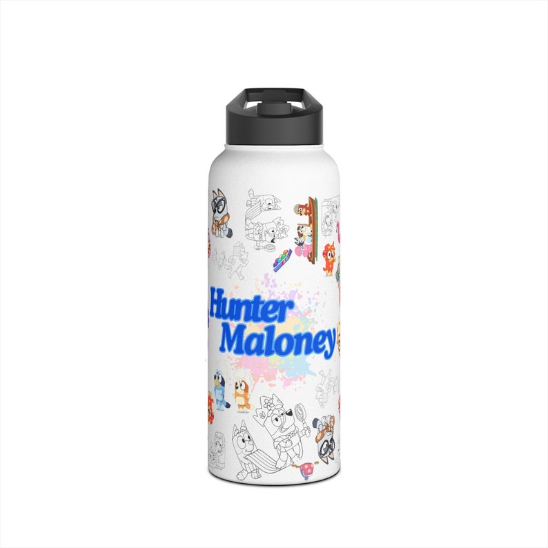 Bluey & Bingo Water Bottle 400ml - Kids Reusable Sports Bottle, BPA-Free, Anti-Drip Cap - View #2