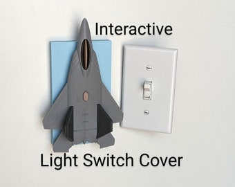 Fighter Jet Plane Light Switch Toggle Style Interactive F-22 F22 Air Force