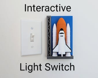 Rocket Light Switch Plate Cover Toggle Space Shuttle Rocket Ship Atlantis Model