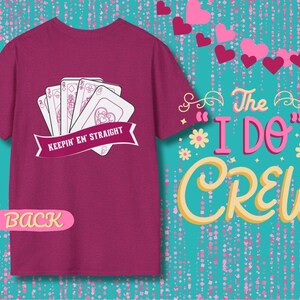 Keepin Em Straight - Junggesellinnenabschied T-Shirt, Braut Crew Shirt, Spielkarte Thema T-Shirt,