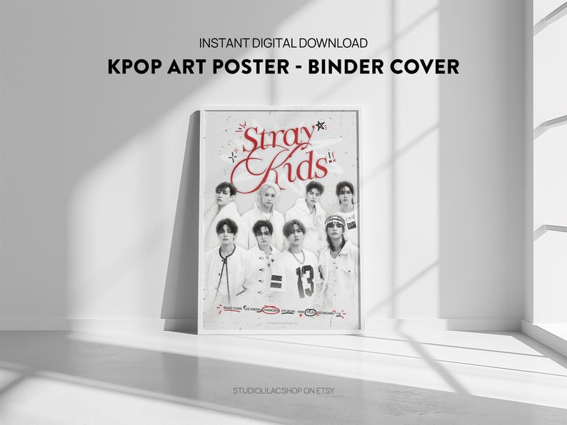 Stray Kids Art Poster - Binder Cover - Room Decor Wall Art Prints ...