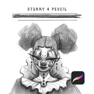 Procreate Bleistiftpinselpaket - Digitale Zeichenpinsel & -werkzeuge - Pastell - Bleistift - Sturmstift - Pinselset