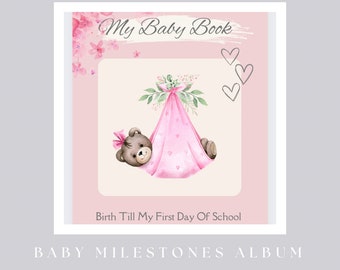 My Baby Book Birth to 5 years old Printable Baby Milestones