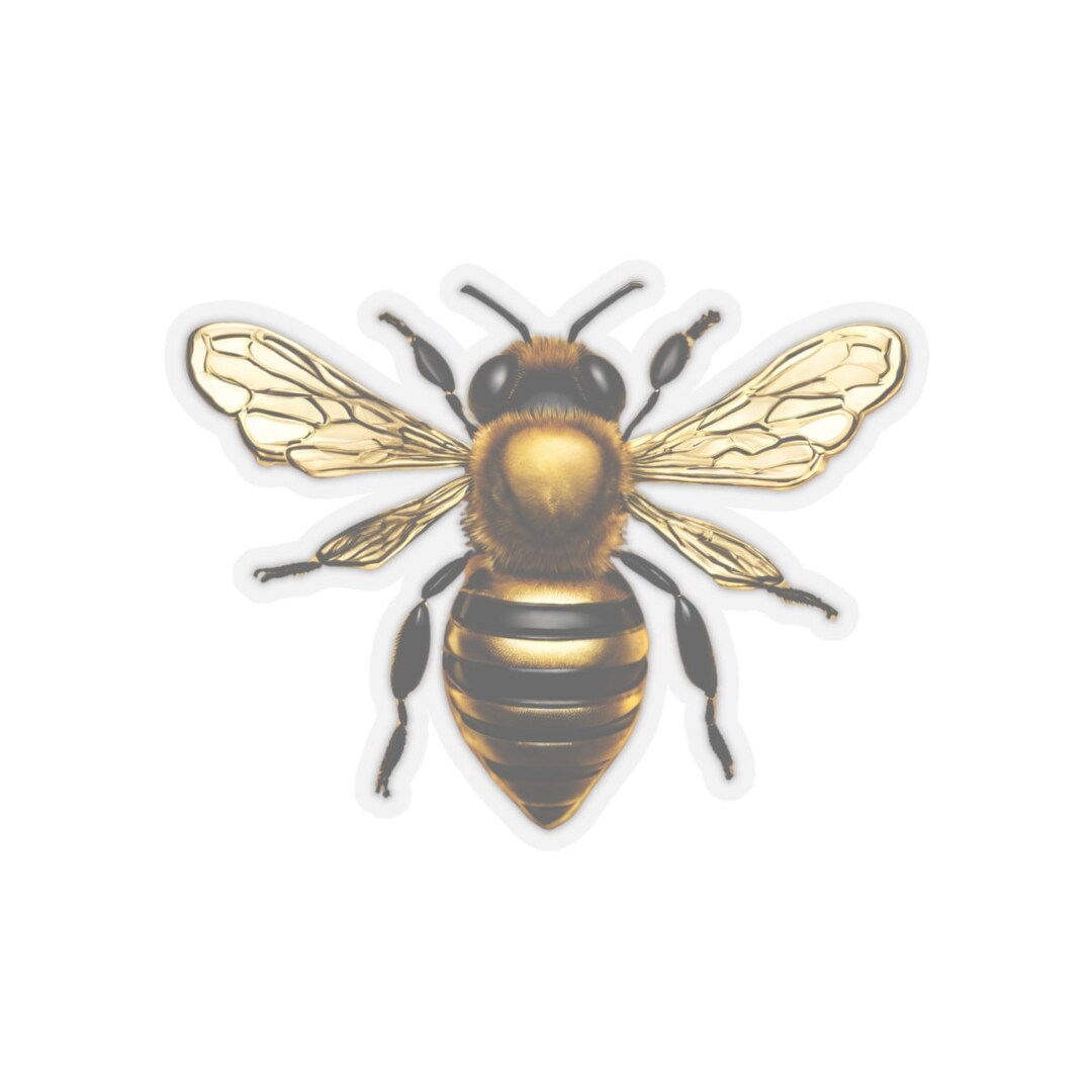 Metallic Gold Bumble Bee Kiss-cut Stickers Nature Bug Insect Kids Gift ...