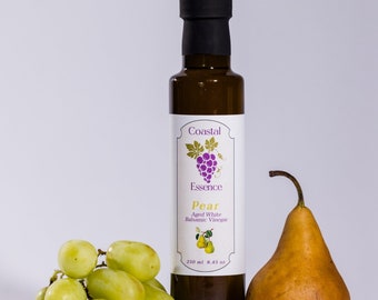 Pear Vinegar Balsamic Vinegar for Cooking Gifts - Cooking Vinegars Gift for The Kitchen - Vinegar No Artificial Ingredients and Vegan Free