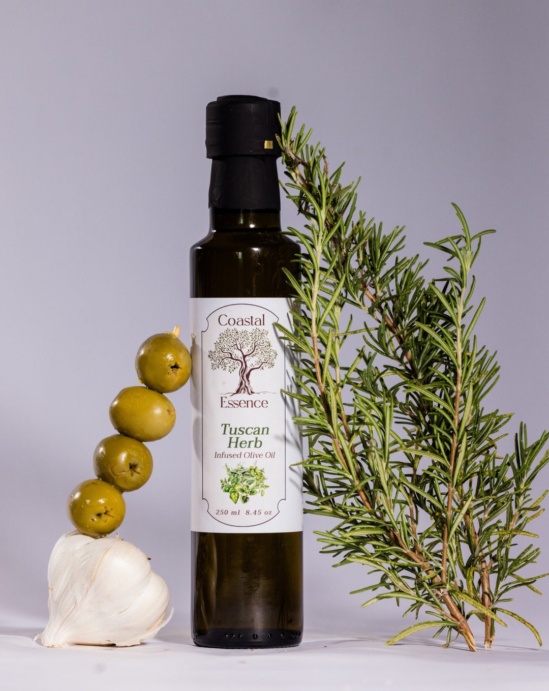 Tuscan Herb Infused Olive Oil Gift for Him - Handcrafted Elegance for ...