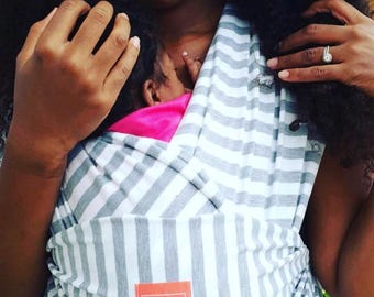 Soft Cotton Blend Baby Wrap Carrier: Newborn to Toddler, Hands-Free Sling
