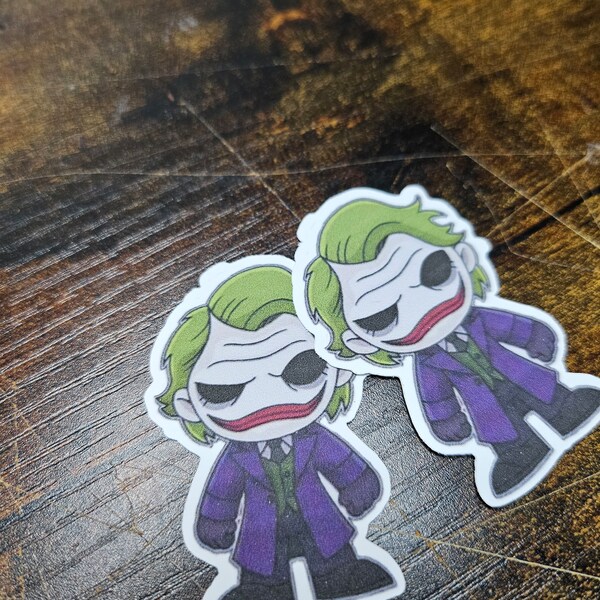 Pack 2 Mini Joker Stickers for interior and exterior