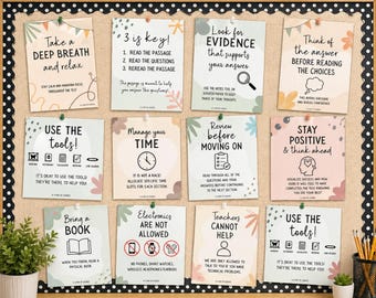 Testing Strategies and Encouragement Bulletin Board Posters