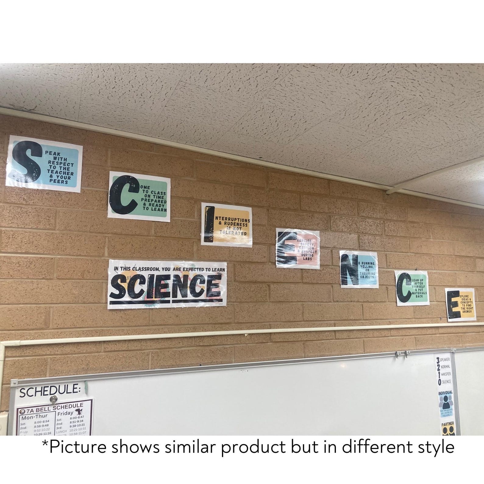 Boho Science Classroom Rules Set - Etsy