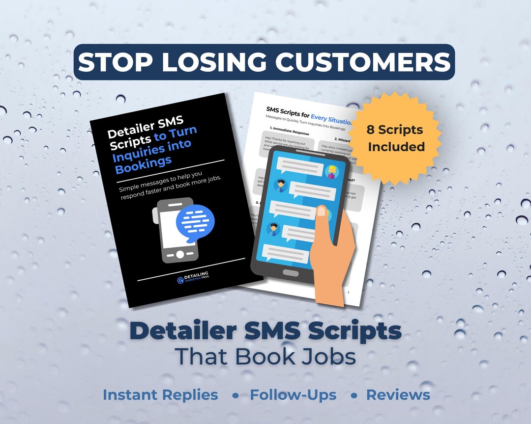 Detailer SMS Scripts to Turn Inquiries Into Bookings | Auto Detailing ...