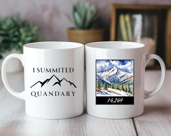 Quandary Gipfeltreffen Kaffeebecher: Wandern Abenteuer Geschenk