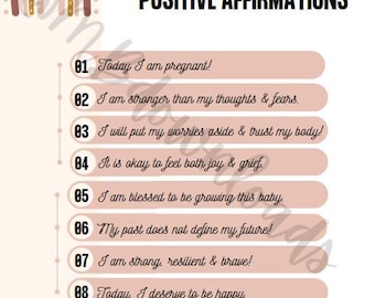 Pregnancy After Loss Affirmations, Miscarriage Affirmations, Infertility Positive Quotes, IVF Support