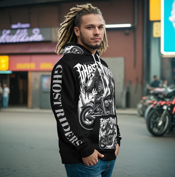 Felpa con cappuccio Ghost Riders Fashion (AOP) Italia