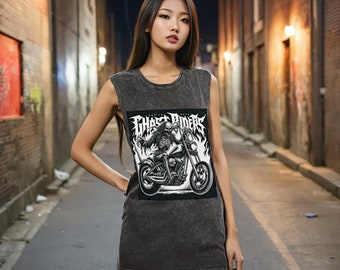 Ghost Riders Unisex Stonewash Tank Top