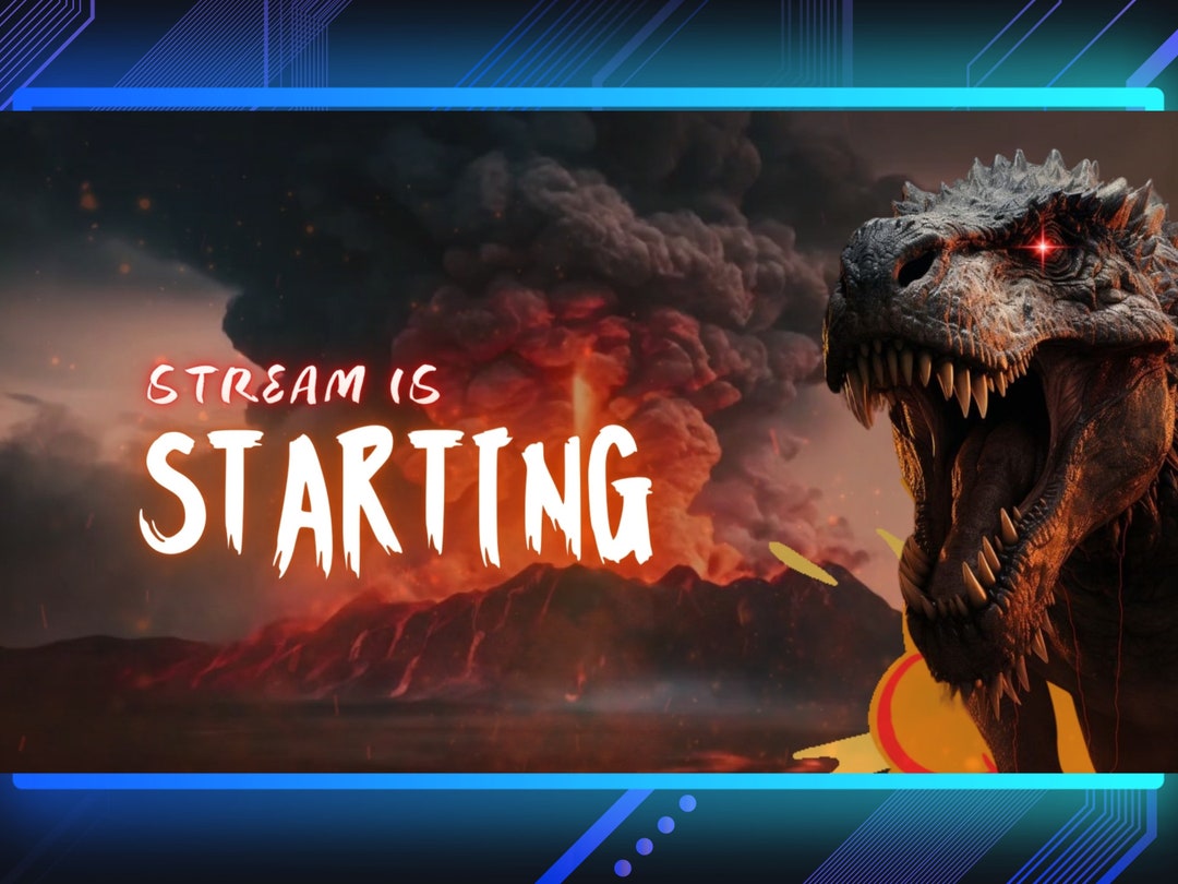 Animated Dinosaur Twitch Overlay Package: Includes 30 Panels and 4 ...