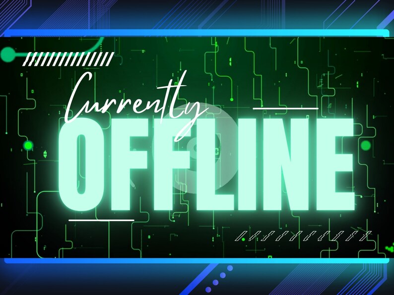 Animated Technology Overlay Twitch Package Includes Panels and Screens Instant Download / Ready