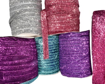 Nastro in velluto glitterato tagliato su misura, nastro glitterato, velluto scintillante, nastro in velluto scintillante, nastro artigianale, nastro scintillante, forniture per collare per cani