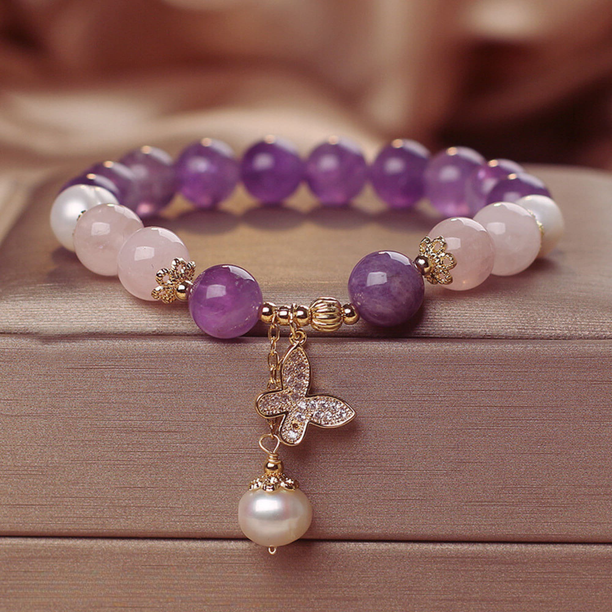Montre Fille Strada Butterfly - Cadran Violet, Bracelet Silicone, Pile Neuve